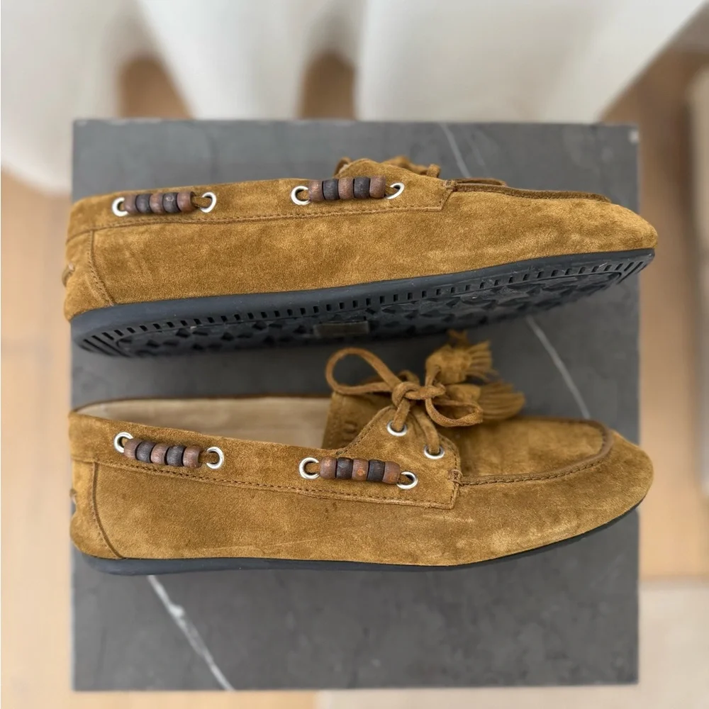 Miu Miu Suede Tassel Loafers - Picture 5 of 7